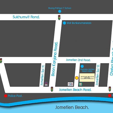 Avenue Beach Hotel Jomtien pláž Exteriér fotografie